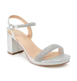 Rhinestone toe/ankle strap 2.5" Block Heel NELLY-30