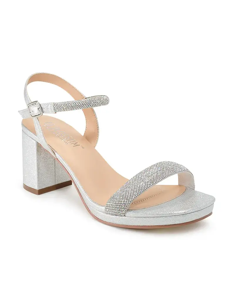 Rhinestone toe/ankle strap 2.5" Block Heel NELLY-30
