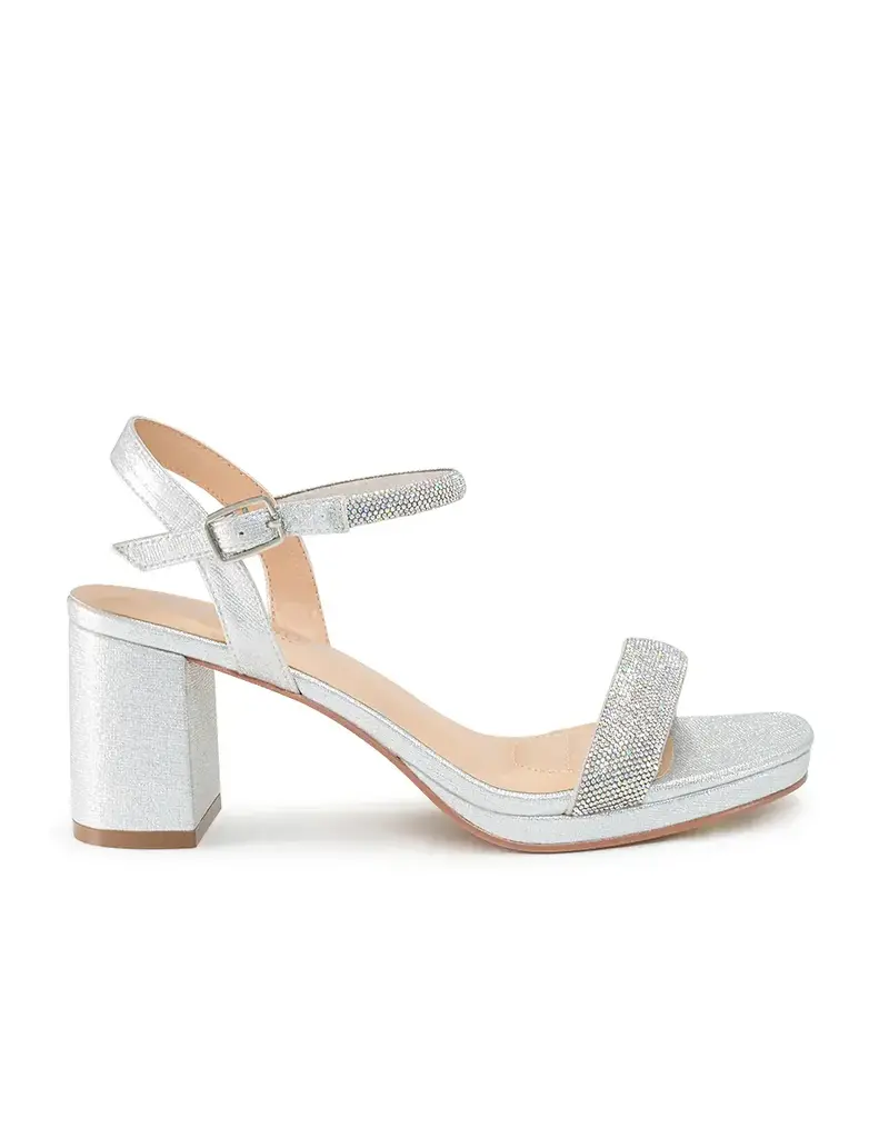 Rhinestone toe/ankle strap 2.5" Block Heel NELLY-30
