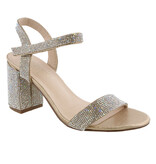Full Rhinestone Ankle Strap 3.2" Block Heel ANNA-12
