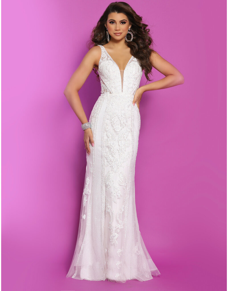 LACE TANK FITTED GOWN 20207