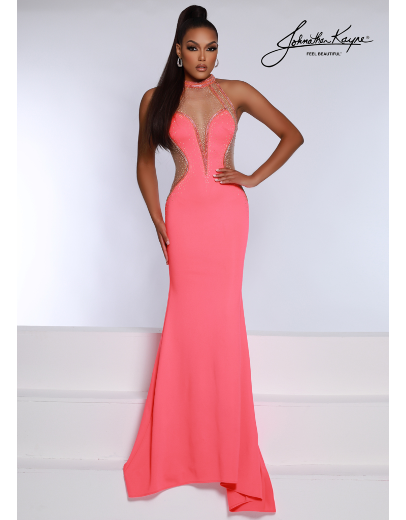 HIGH NECK GOWN W/ ILLUSION BACK 2603