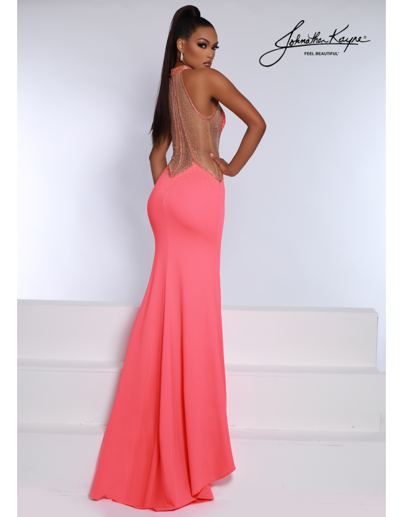 HIGH NECK GOWN W/ ILLUSION BACK 2603