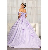 GLS Collective Off the shoulder 3D floral glitter ballgown 1971