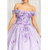 GLS Collective Off the shoulder 3D floral glitter ballgown 1971