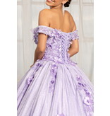 GLS Collective Off the shoulder 3D floral glitter ballgown 1971