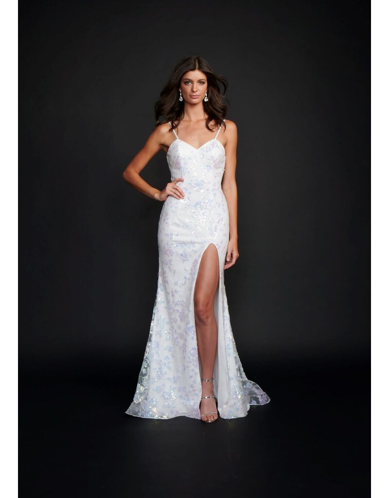 FITTED SEQUIN W/SLIT 3194