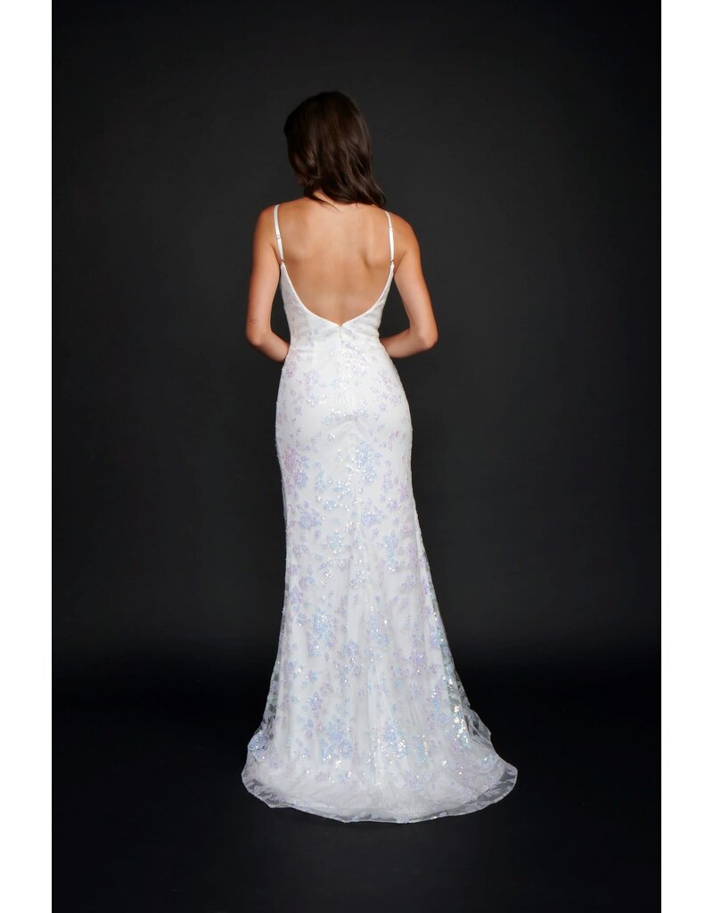 FITTED SEQUIN W/SLIT 3194