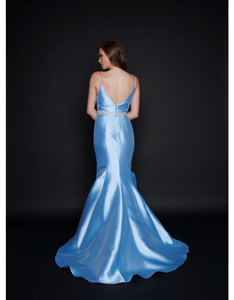 MERMAID, V-NCK, BEADED WAIST N2318