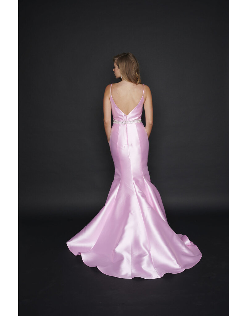 MERMAID, V-NCK, BEADED WAIST N2318
