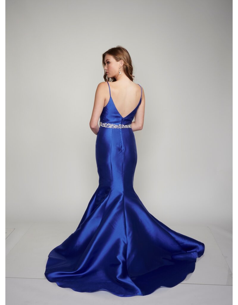 MERMAID, V-NCK, BEADED WAIST N2318