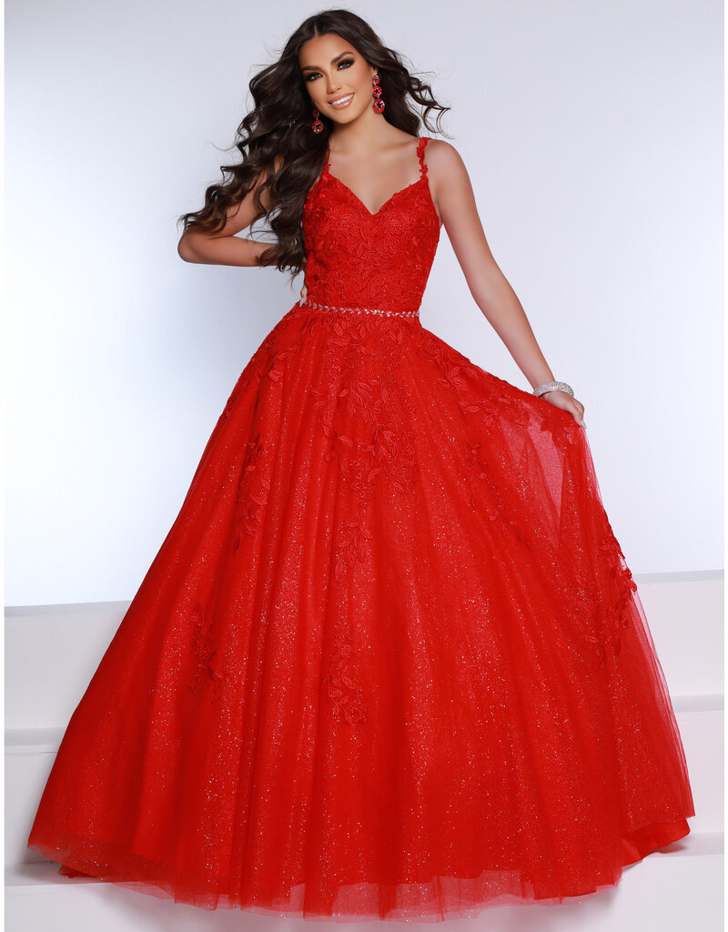 Spaghetti strap lace/tulle ballgown 20107