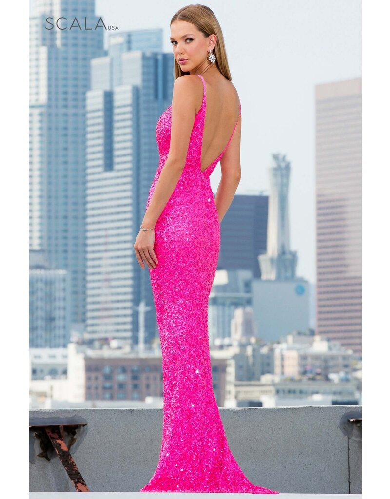 FULL SEQUIN SPAGHETTI STRAP DRESS 60297