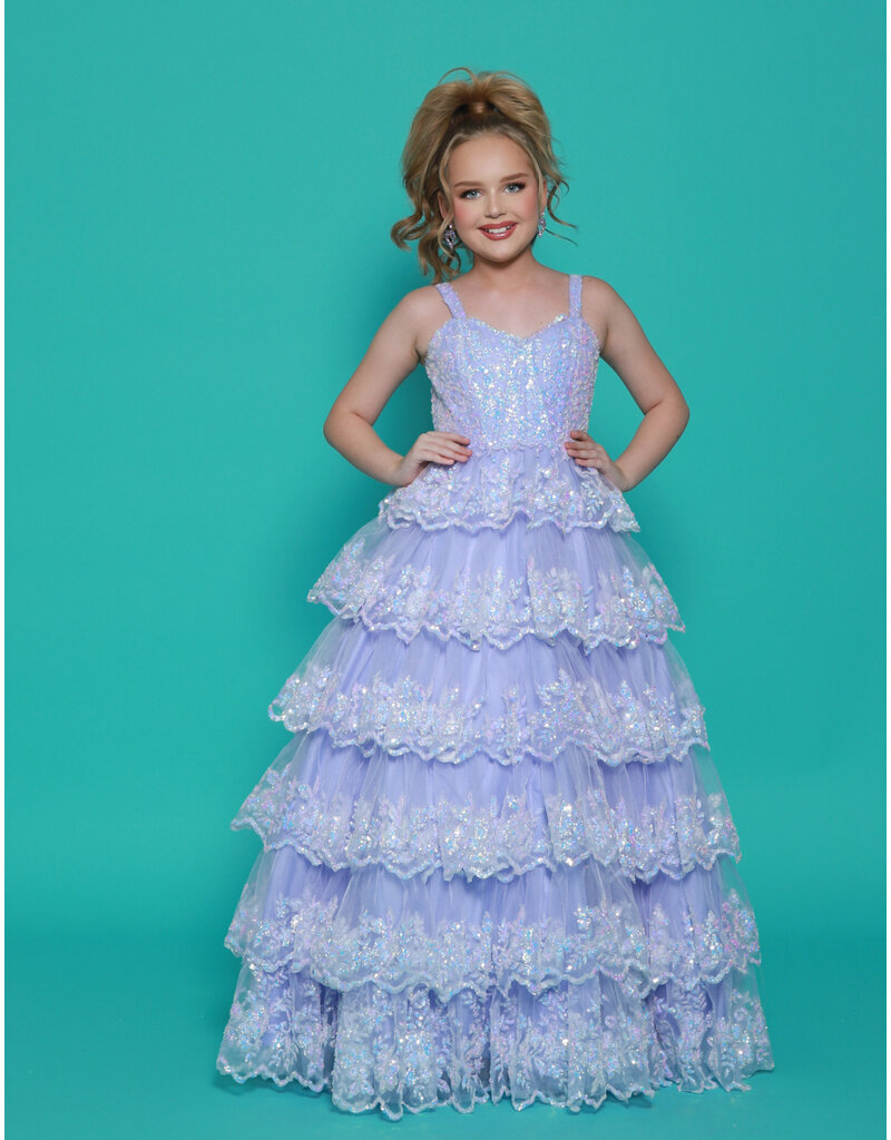 2Cute Princess Tiered Lace Ballgown G1289