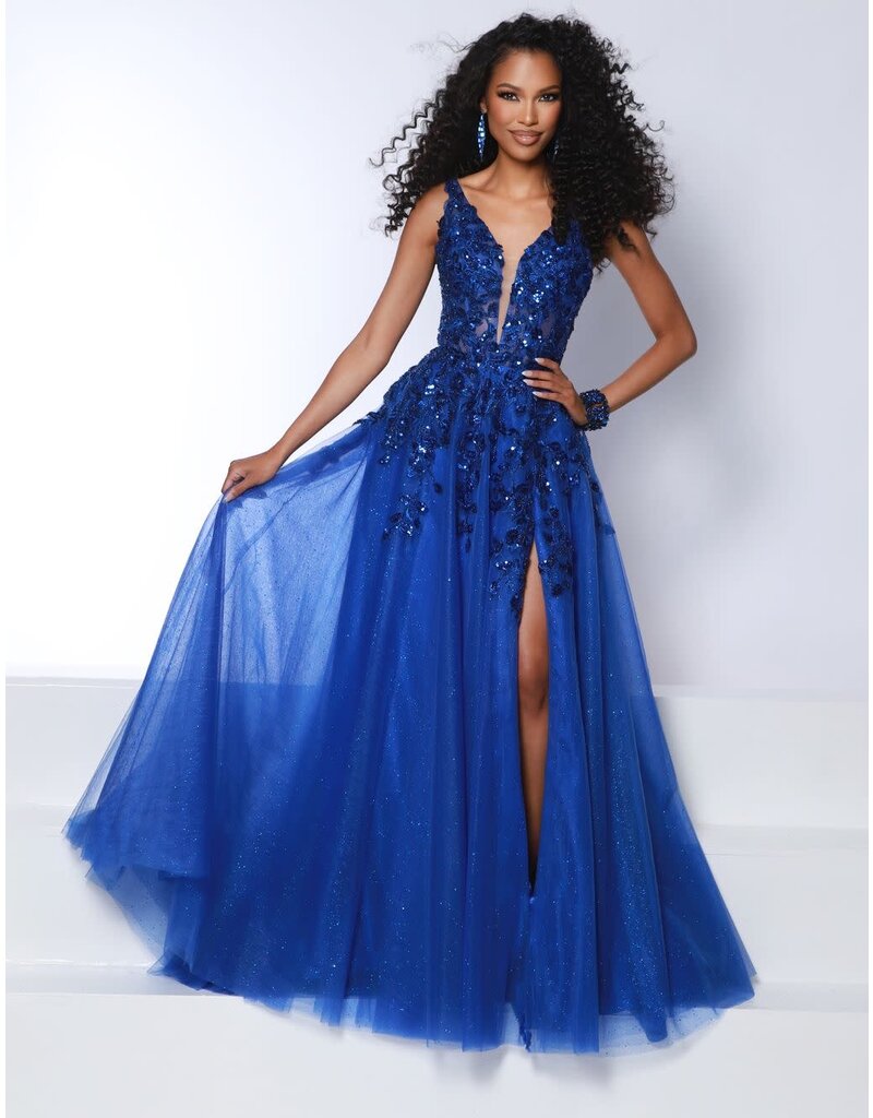 Tank strap lace tulle a-line gown 24232
