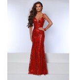Spaghetti strap sequin fitted mermaid 24739