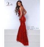 Spaghetti strap sequin fitted mermaid 24739