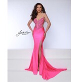 Strapless beaded fitted corset bodice gown 3001