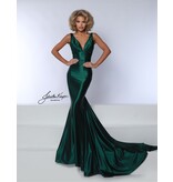 Tank strap shimmer stretch lycra mermaid gown 3039
