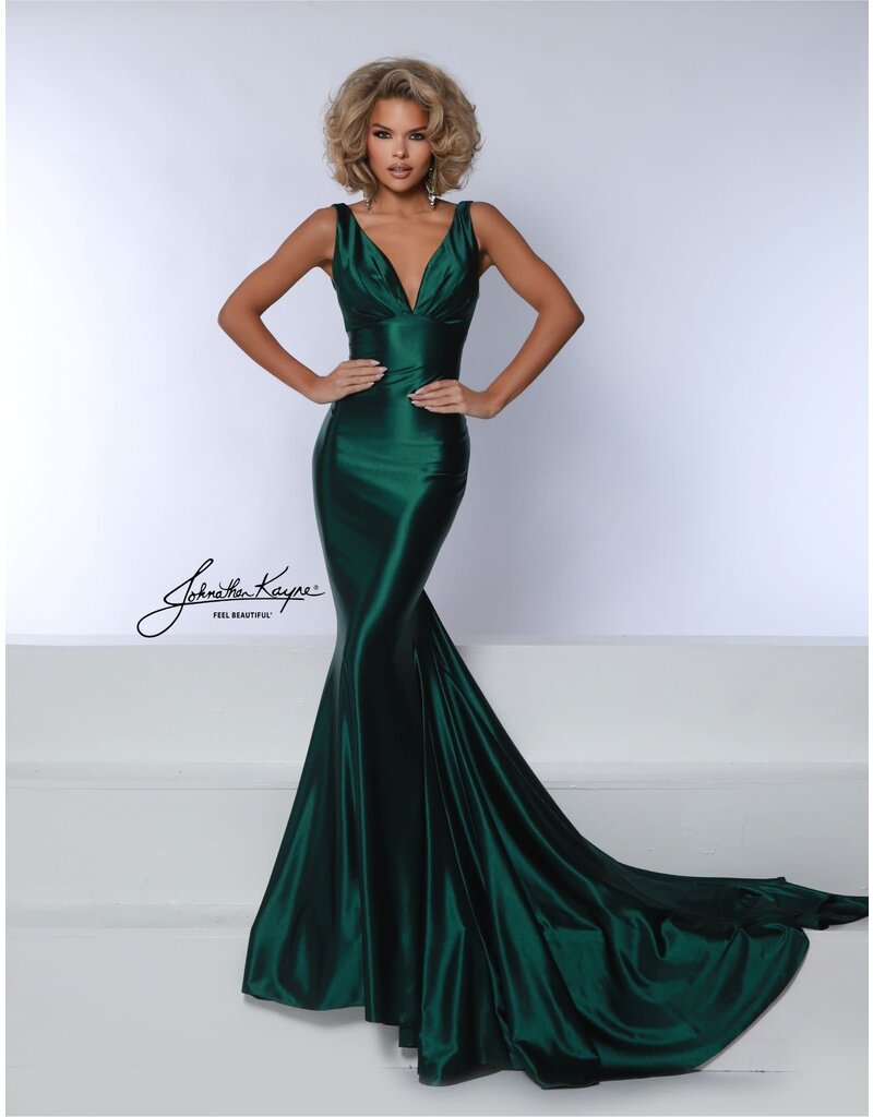 Tank strap shimmer stretch lycra mermaid gown 3039