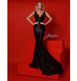 Tank strap shimmer stretch lycra mermaid gown 3039
