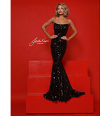 Strapless sequin fitted mermaid gown 3021