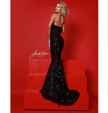 Strapless sequin fitted mermaid gown 3021