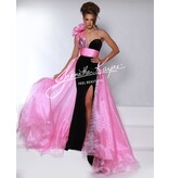 One shoulder organza waist cape OVERSKIRT2