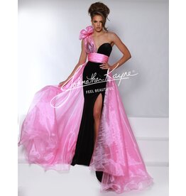 One shoulder organza waist cape OVERSKIRT2