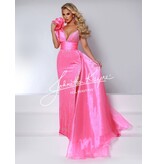 One shoulder organza waist cape OVERSKIRT2