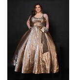 Tank, scoop neck natural waist ballgown 25338