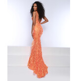 Sequin tank v-neck fit and flare gown 25352