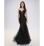 Sequin, lace tulle mermaid gown 7602