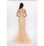 Sequin, lace tulle mermaid gown 7602