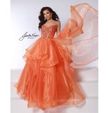 Off the shoulder ruffle organza ballgown 3036
