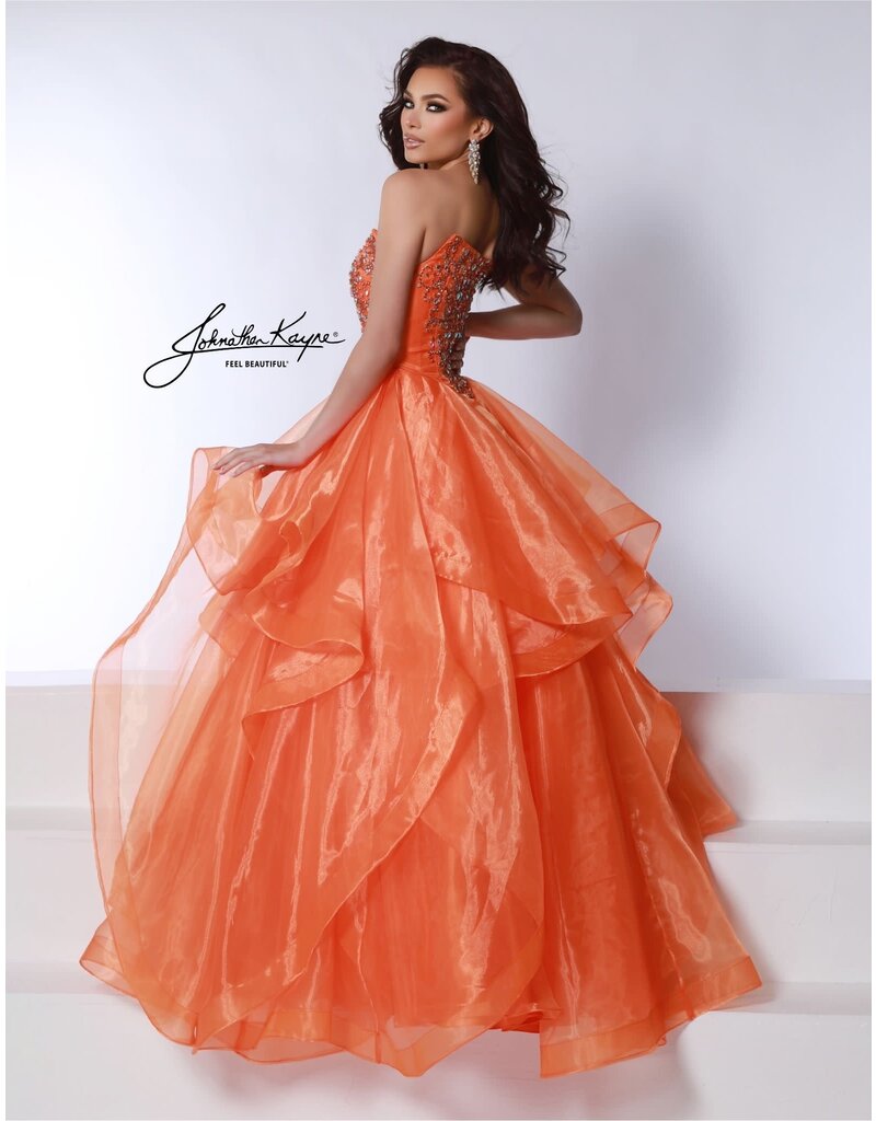 Off the shoulder ruffle organza ballgown 3036