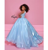Sugar Kayne High neck crystal organza beaded bodice ballgown C379