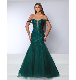 Off the shoulder beaded lace mermaid 25275