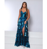 Metallice tank corset bodice ruffle a-line 25329