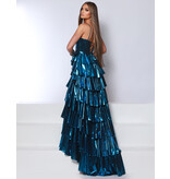 Metallice tank corset bodice ruffle a-line 25329