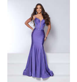 Spaghetti strap shimmer stretch jersey mermaid 25334