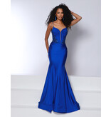 Spaghetti strap shimmer stretch jersey mermaid 25334