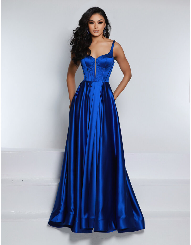 Satin tank strap corset bodice a-line 25717