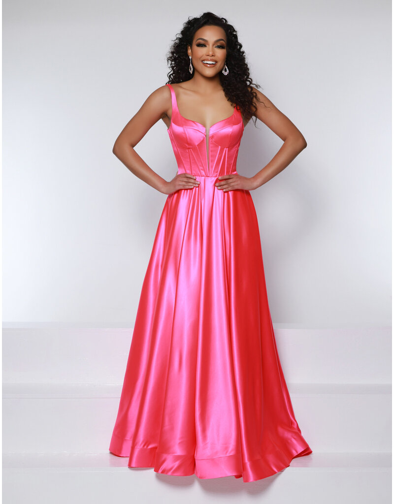 Satin tank strap corset bodice a-line 25717