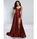 Satin tank strap corset bodice a-line 25717