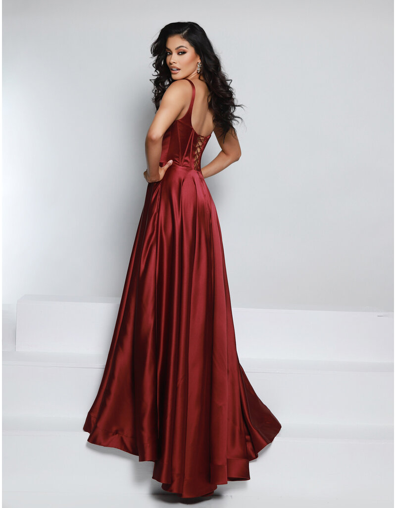 Satin tank strap corset bodice a-line 25717