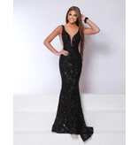 Tank v-neck sequin fitted mermaid gown 24373