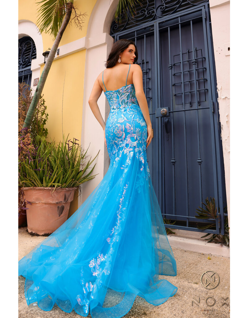 Spaghetti strap sequin mermaid Q1390