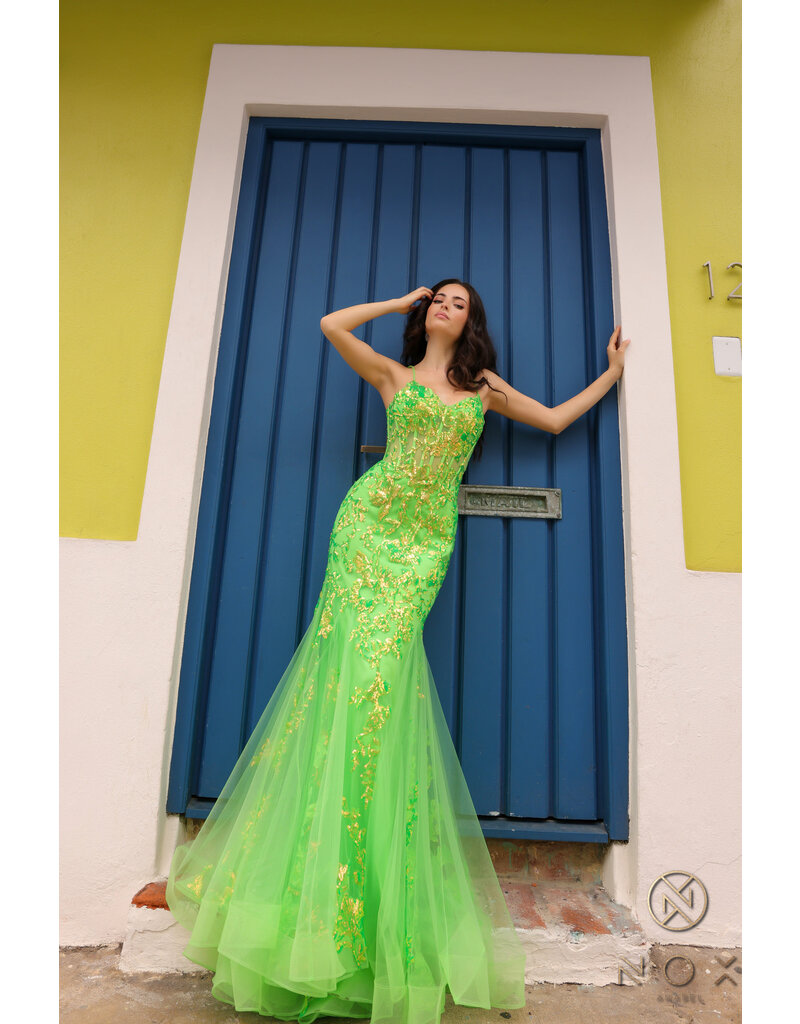 Spaghetti strap sequin mermaid Q1390