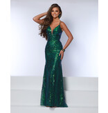 Spaghetti strap sequin fitted mermaid 24739